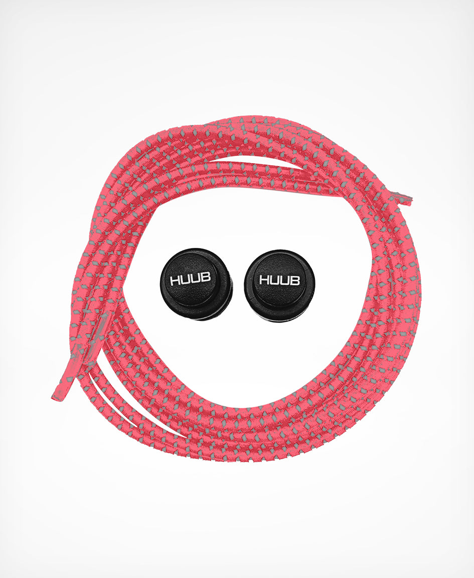 HUUB Elastic Laces with Locks - Coral